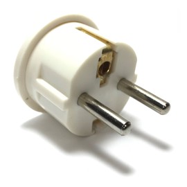 Seven Star Universal Travel Plug Adapters for All Countries World Wide White Multi-Packs (1 Pack, for Europe - 2 Round Pins - Type E/F)