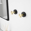 Beelee 4-Pack Robe Towel Hooks Gold+Black, Wall Hooks Coat Hooks