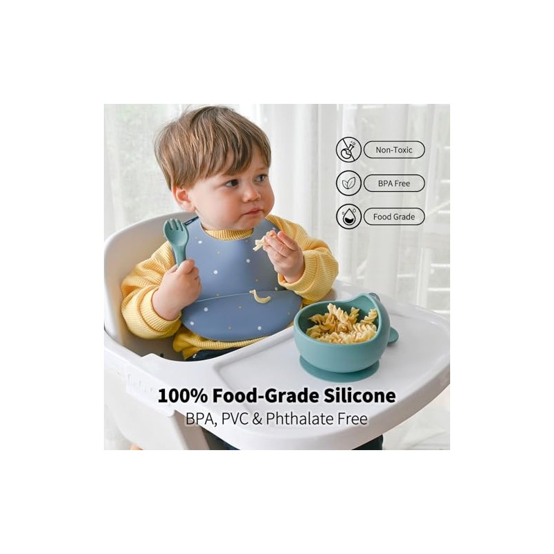 Little Rawr Baby Led Weaning Bundle, 100% Silicone Baby Feeding