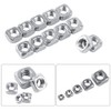 Atyhao 100pcs Stainless Steel Square Nuts M3 Thread Nuts Machine