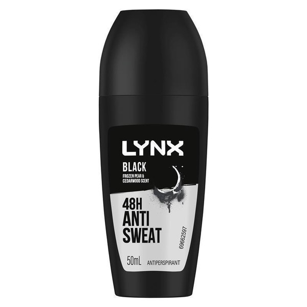 Lynx Men Antiperspirant Roll On Deodorant Black 50ml