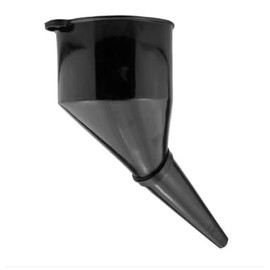 Fuel Funnel with Fine Mesh Filter and Handle for Easy Refilling - Thick Plastic Fuel Funnel for Petrol, Diesel, Oil, Ad-blue, Water, Screen Wash (Black)