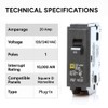 Square D HOM120 – 20 Amp 20A Single Pole Plug-in
