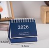 Calendar 2025-2026, Small Desk Calendar 2025-2026, Solid Color Mini Family