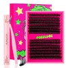 PURELEOR DIY Eyelash Extension Kit Cluster Lashes D Curl 10-16mm