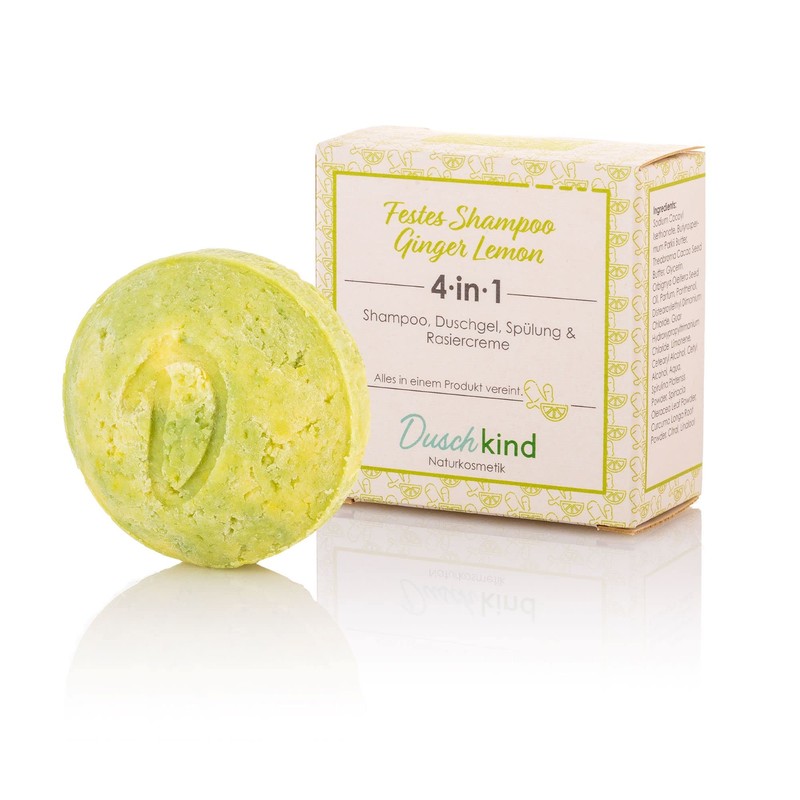 Duschkind Natural Cosmetics Solid Shampoo 2 Pieces (Ginger Lemon &