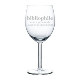 Wine Glass Goblet Reader Bibliophile Loves Books (10 oz)