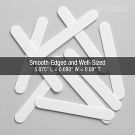 Appearus Plastic Tongue Depressor Spatula for Waxing, Mixing Facial Masks - 500 Count - Disposable Mixing Sticks Skincare, Resin, Crafts & Lab Use - Flexible Applicators for Spa, Salon, or DIY