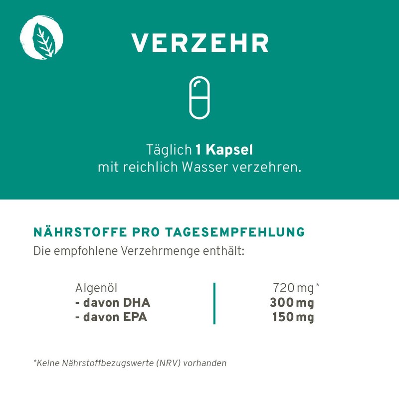 InnoNature Omega3 2:1 DHA/EPA | Natural from the Microalgae Schizochytrium