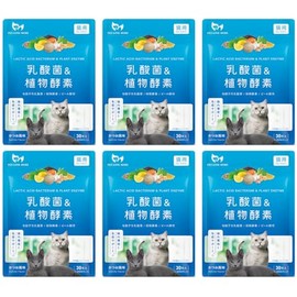 PETLINKMORE Lactic Acid Bacteria Pet Supplement for Cats, Made in Japan (30 Days), Set of 6 Bags