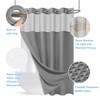 PILOTSHARK No Hook Waffle Weave Shower Curtain Set with Snap-in