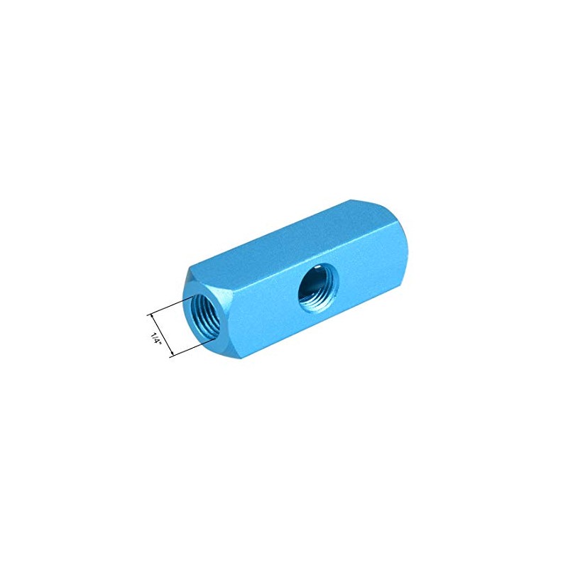 sourcing map G 1/4" Thread 5 Ports 2 Way Manifold