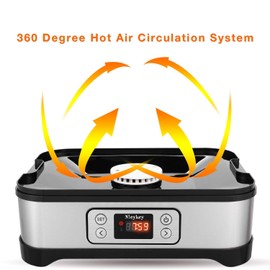 8 Trays Food Dehydrator, Upgraded Food Dehydrator Machine Jerky with Timer, Dehydrators with Fruit Roll Sheet for Food and Jerky, Beef, Vegetable,Temperature Control (95º-158ºF) | 400 Watts | BPA Free