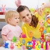 24 Pack Prefilled Easter Eggs with Squishy Toys Inside Bright