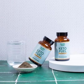 Health Hack Keto Fuel Platinum  Avanzado Soporte para Cetosis en Keto  Con MCT Oil, BHB, Cetonas de Frambuesa, Omega 3, Aminocidos, L-Carnitina,...   