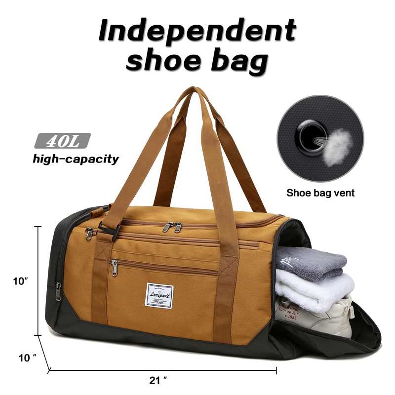 Travel Duffle Bag for Men 40L Sports Gym Bag with