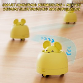 Interaktives Katzenspielzeug - Automatisches Katzenspielzeug, Intelligentes elektrisches Katzen Spielzeug, USB Wiederaufladbar, für Wohnungskatzen, Geschenke für Katzen, Mouse Haustierspielzeug