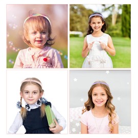 Pack of 4 Glitter Headbands, Sequin Glitter Hair Bands for Women Girls, Non-Slip Glitter Headband for Women, Sequin Coated Headbands, Glitter Headbands, Plastic Headbands with Teeth