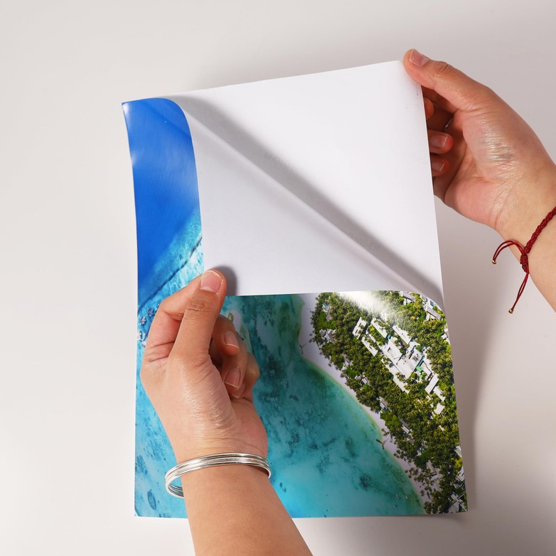 HUSPER Self-Adhesive Photo Paper 8.5 x 11 Inches Glossy Sticker
