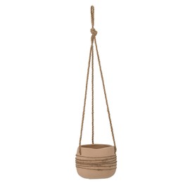 Bloomingville Cari Hanging Flower Pot Natural Ceramic Diameter 14 cm x Height 11 cm