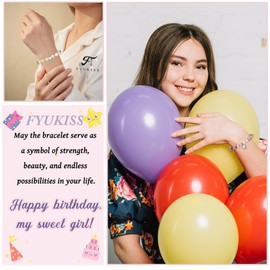 FYUKISS Birthday Gifts for Girls, 18 Year Old Girl Gift Ideas, Sweet 18 Birthday Bracelet Decorations Gifts for Sister Niece Daughter Granddaughter