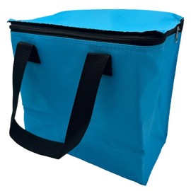 TIJAR® Cooler Bag, 12L, Insulated Bag and Carrying Handle, Collapsible Medium Size Cool Bag, Lunch Bag, Cool Box, Grocery Shopping Bags, Cooling Bag for Camping BBQ Outdoor Activities (Blue 12L)