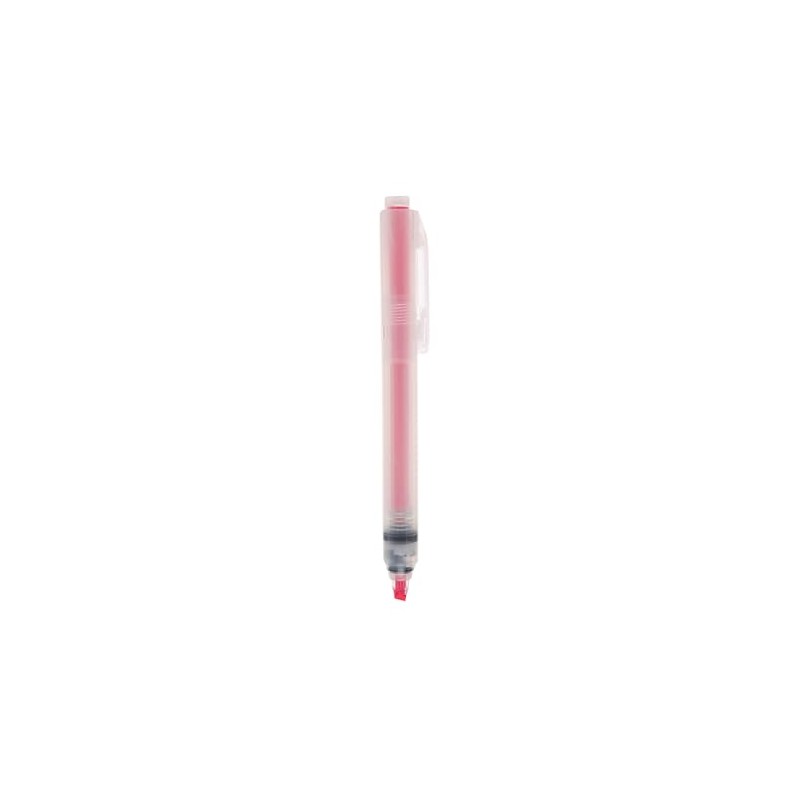 MUJI NBC45A8A Polypropylene Retractable Highlighter, Pink