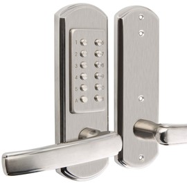 Keyless Mechanical Combination Door Lock Digital Code Keypad Security Entry Door Stainless Steel 304 Not deadbolt (Only for The Left Handed Door Opens Inward) … (Left Handle)