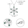 EVER FAITH Austrian Crystal Snowflake Necklace Winter Prom Flower Pendant