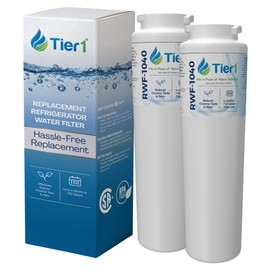 Tier1 RWF1040 UKF8001 Refrigerator Water Filter | Replacement for EDR4RXD1, 4396395, rwf0900a, fl-rf07 Fridge Filter - Up to 12 Months Supply | Easy Install | Odor Control | Great Tasting Water (2-pk)
