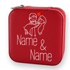 GRAZDesign Schmuckkästchen personalisiert mit Namen, klein in rot, Reise Schmuckschatulle