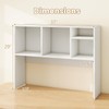 IFANNY Desk Hutch, Desktop Shelf with 4 Shelves, Desk Bookshelf