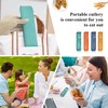 DISSKNIC Reusable Travel Utensils with Case, 4 Sets Wheat Straw