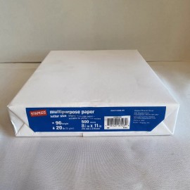 Staples NEW Staples Multipurpose White Printer Paper 96 Bright 500 8.5x11 Sheets