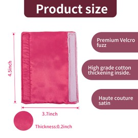 AGDGV 4-Packs Satin Mask Strap Covers,Face Cushion Cover for Strap Headgear,Universal and Reusable Comfort Pads, Accessories & Supplies Mask Cover Headgear Pads for Reducing Red Marks (Rose Red)