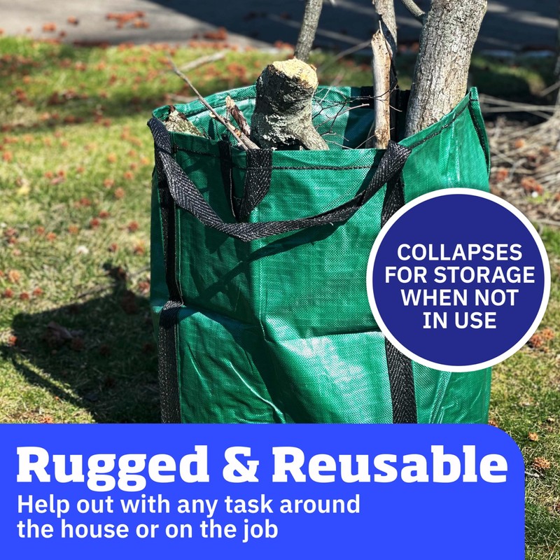 DURASACK Heavy Duty Home and Yard Bags 48-Gallon Reusable Self-Standing