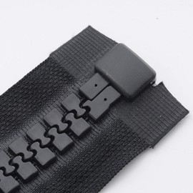 Jumbo Zipper, Double-Sided, Open, Black, Resin Zipper, DIY Repair (No. 20, 59.1 inches (150 cm), BK)