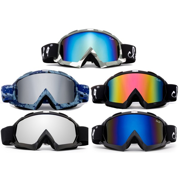 Cloud 9 - Professional Snow Ski Goggles Gorilla Adult Camoflash Anti-Fog Dual Lens UV400 Protection Triple Layered Face Foam Snowboarding Ski Goggles in Camoflash (1 Pair Only, Choose Your Color)