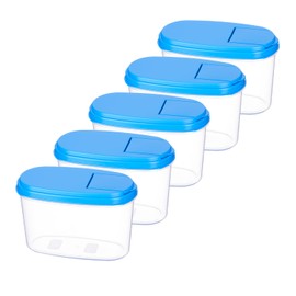 MiraHome Storage Containers 1 Litre Set of 5 Green Austrian Quality