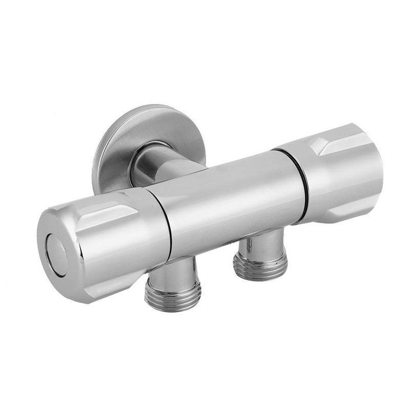 Copper Double Switch Outlet Angle Valve Toilet Bidet Shower Faucet