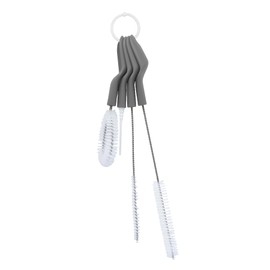 Full Circle Little Sipper, Bottle and Straw Cleaning Brush Set, Sizes for Both Narrow & Wide Straws, Gray