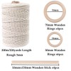 87pcs Macrame Kits for Beginners 3mm x 220yards Natural Cotton