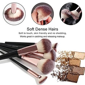 Brochas de Maquillaje Profesional Kit 15 Piezas Set de Brochas para Maquillaje Sintticas de Alta Calidad Rubor Brochas Maquillaje Sombras de Brochas  