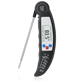 Albert Austin Instant Read Food Thermometer Digital Food Cooking Meat Thermometer With Long Probe Perfect For Meat BBQ Milk Water Auto On/Off LCD Display High Accuracy Food Thermometer Long Probe