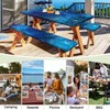 HobbLab Picnic Table Cover with Bench Covers Portable Table Cloth