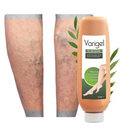 Varigel 225gr - Gel Relajante 100% Natural para Venas Varicosas, Piernas Cansadas y Arañitas - Auxiliar en Mala Circulación Y Varices - Con Castaño de Indias, Romero, Hammamelis, Menta y Aloe Vera.