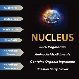 STRONG MIND NUTRITION AND PERFORMANCE Nucleus Liquid Vitamins - Multivitamin Nutrition Drink for Men and Women, Sugar and Gluten Free, Vegetarian Multivitamin Supplement, No Artificial Flavors or Sweeteners - 32 oz (Passion Berry Flavor)