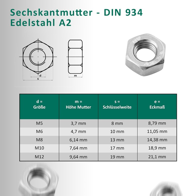 DSM - Carriage Bolts M6 x 45 mm DIN 603