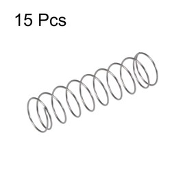sourcing map Compressed Spring,0.31 inch OD, 0.02 inch Wire Size, 0.47 inch Compressed Length, 1.17 inch Free Length,1.1N Load Capacity,Gray,15pcs