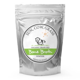 Sun Cow Grass Bone Broth Powder - Pure Protein Organics - Grass-fed - 300 Grams